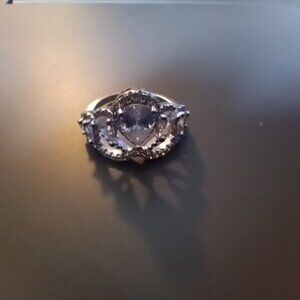 Beautiful.925 silver tiara ring size 5.5 with a ton of stones very shiny